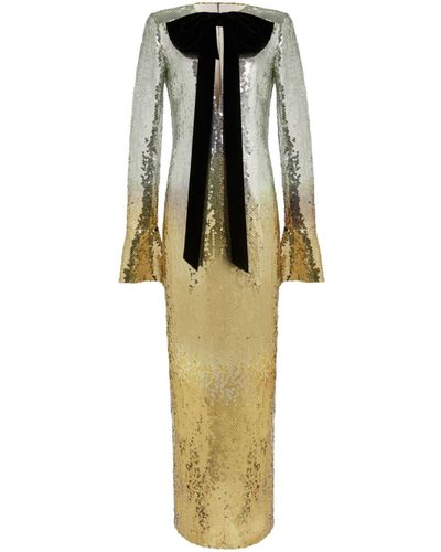 Nina Ricci Sequinned Gradient Maxi Dress - Women's - Viscose/metallized Polyester/polyamide/polyesterpolyesterelastane - Metallic