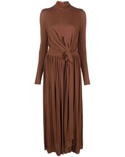 Proenza Schouler Meret Knotted Maxi Dress - Brown