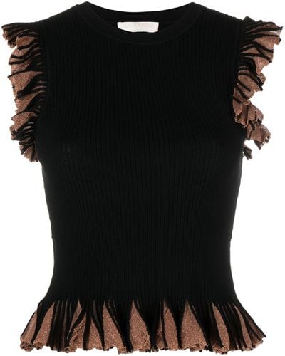 Ulla Johnson Leila Ribbed-knit Top - Women's - Polyester/viscose/nylon - Black