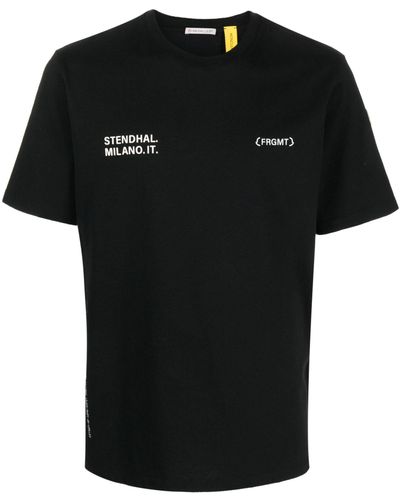 Moncler Genius X Fragment Logo-print Cotton T-shirt - Black