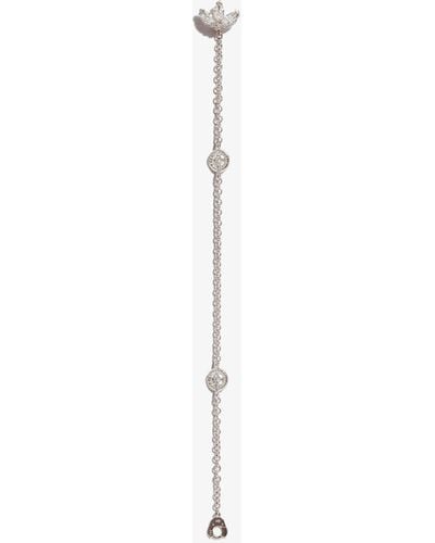 Maria Tash 18k White Gold Double Scalloped Diamond Chain Charm - Women's - Diamond/18kt White Gold - Metallic