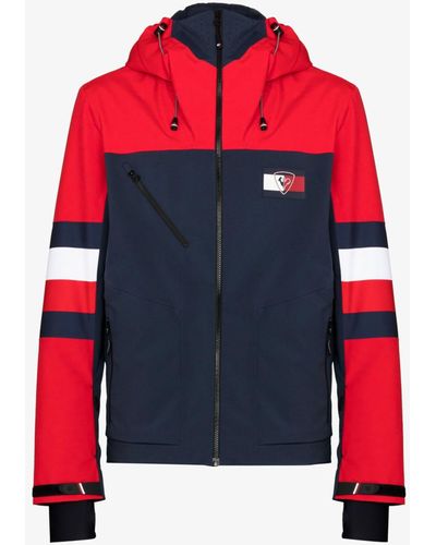 Rossignol X Tommy Hilfiger Navy Hooded Ski Jacket - Red