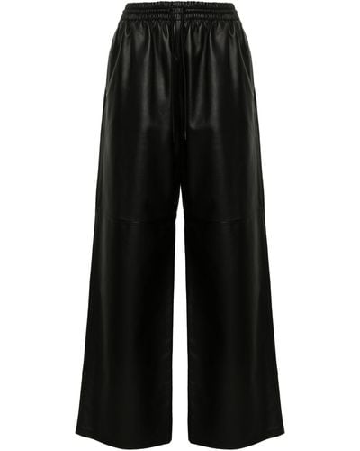 Wardrobe NYC Wide-leg Leather Pants - Black