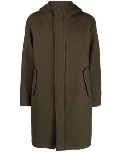 AURALEE Hooded Wool Coat - Men's - Alpaca/cupro/wool - Green