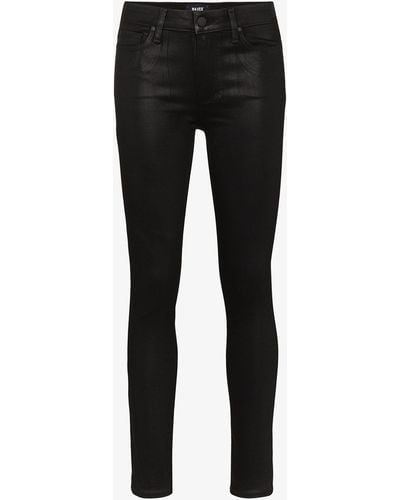 PAIGE Hoxton Coated Skinny Jeans - Black