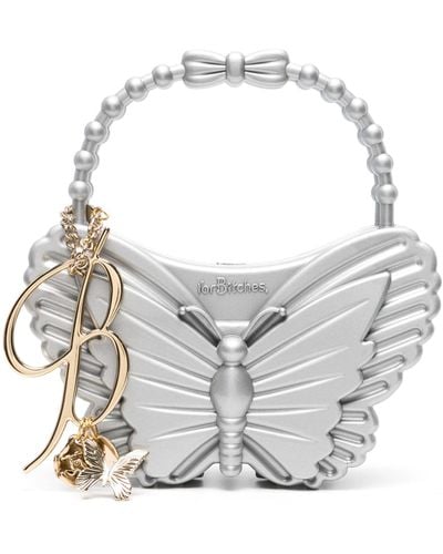 Blumarine X Forbitches -tone Butterfly Tote Bag - White