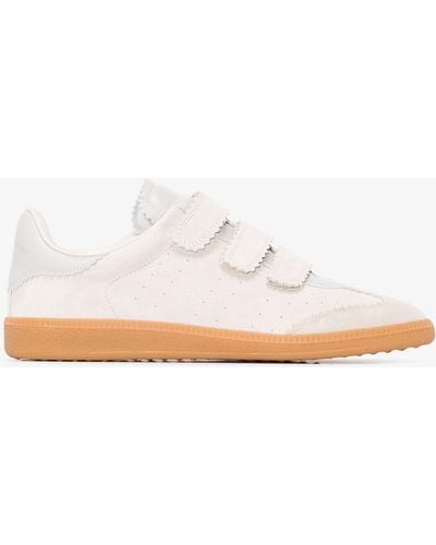 Isabel Marant White Beth Low Top Velcro Trainers