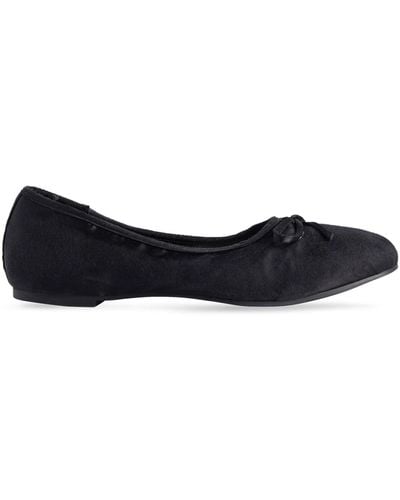 Balenciaga Leopold Satin Ballerina Shoes - Blue