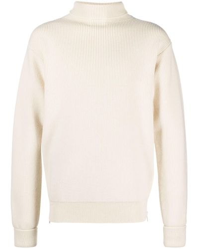 Jil Sander Roll-neck Wool Sweater - White