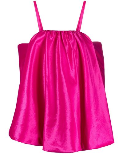 Kika Vargas Karen Bow.detail Mini Dress - Pink