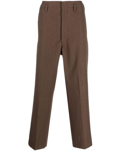 Lemaire Virgin Wool-blend Trousers - Brown