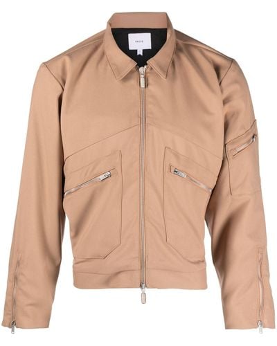 Rhude Sambac Zip-up Shirt Jacket - Natural