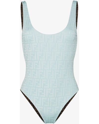 Fendi Reversible Ff Swimsuit - Women's - Polyamide/spandex/elastane - Blue