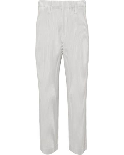 Homme Plissé Issey Miyake Tapered Plissé Pants - Gray