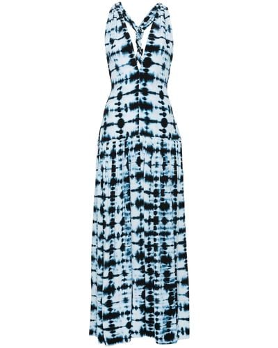 Proenza Schouler Tie-dye Sleeveless Maxi Dress - Women's - Viscose - Blue