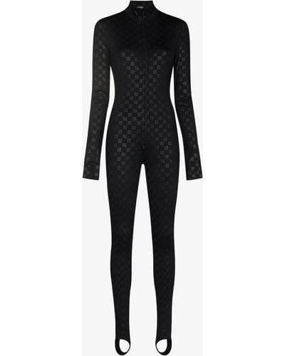MISBHV X Browns Monogram Ski Jumpsuit - Women's - Polyamide/spandex/elastane - Black