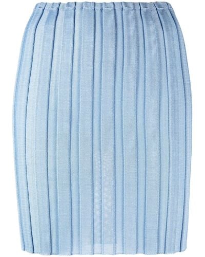 a. roege hove Katrine Pleated Knitted Skirt - Blue