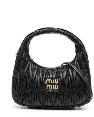Miu Miu Wander Quilted Mini Bag - Black