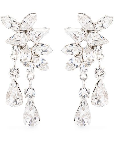 Jennifer Behr Ilina crystal earrings - White
