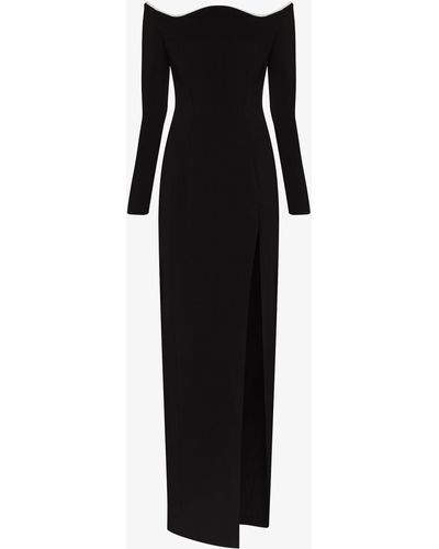 Monot Off-the-shoulder Evening Gown - Black
