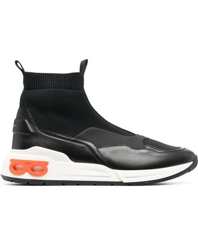 Salvatore Ferragamo Men's Black Noe Exoti High-top Sneakers, Brand Size 7  020509 747599 - Shoes - Jomashop