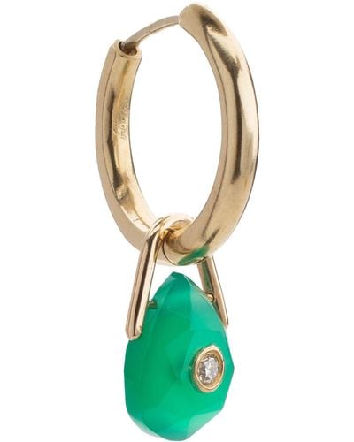 Pascale Monvoisin 9k Yellow Orso Green Onyx Earring