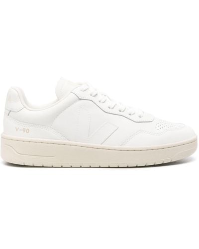 Veja V-90 Lace-up Trainers - White