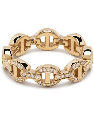 Hoorsenbuhs 18k Yellow Chain-link Ring - Metallic