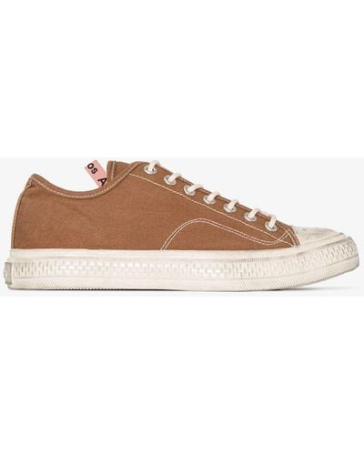 Acne Studios Brown Ballow Canvas Trainers