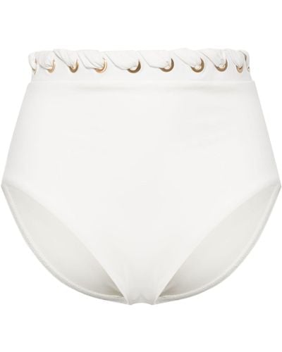 Zimmermann Halliday Eyelet Bikini Bottoms - White
