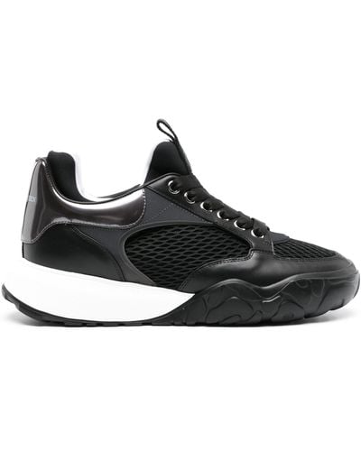 Alexander McQueen Panelled Chunky Trainers - Men's - Rubber/calf Leather/fabric/calf Leatherpolyamide - Black