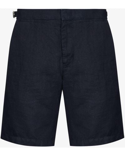 Orlebar Brown Norwich Bermuda Shorts - Men's - Linen/flax - Blue