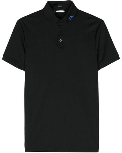 J.Lindeberg Kv Logo-embroidered Polo Shirt - Men's - Polyester - Black