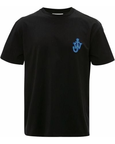 Autry Black Anchor Logo-patch T-shirt