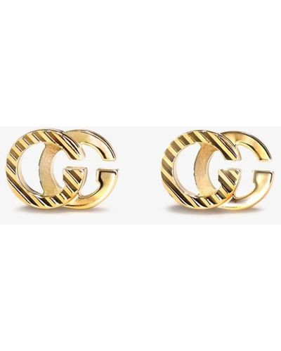 Gucci 18k White gg Running Earrings - Women's - 18kt Yellow