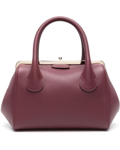 Chloé Red Joyce Leather Tote Bag - Purple