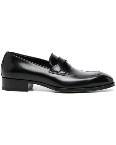 Tom Ford Leather Loafers - Black