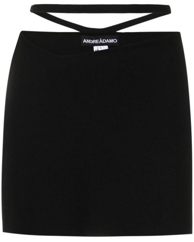 ANDREADAMO Cut-out Mini Skirt - Black