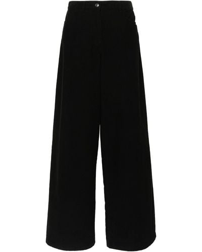 The Row Chan Wide-leg Pants - Women's - Cotton/polyester - Black