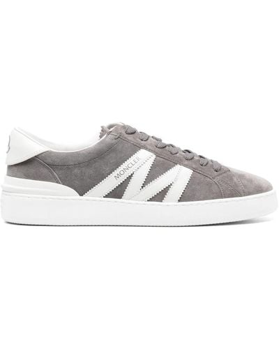 Moncler Monaco M Suede Sneakers - White