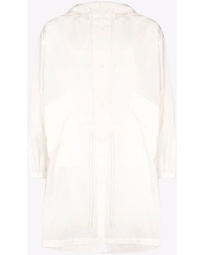 Jil Sander Essential Hooded Parka Coat - Men's - Cotton - White