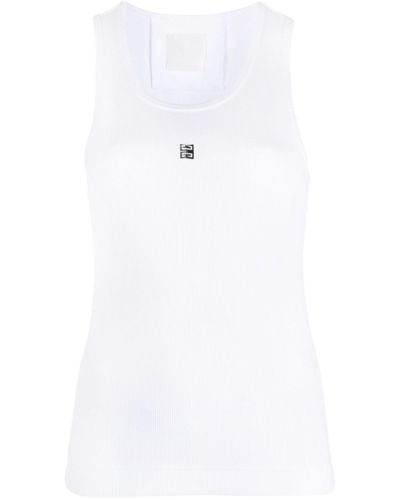 Givenchy 4g-logo Plaque Sleeveless Top - White