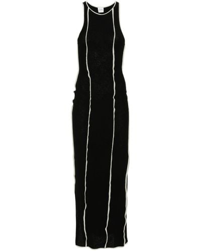 Nanushka Wanda Piped-trim Dress - Women's - Polyester - Black