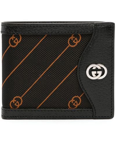 Gucci Interlocking G Leather Wallet - Black