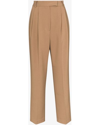 Frankie Shop Neutral Bea Straight-leg Trousers - Women's - Polyester/spandex/elastane - Brown