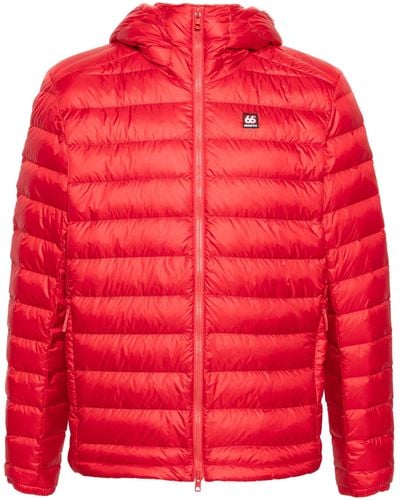 66 North Keilir Hooded Quilted Jacket - Men's - Polyamide/goose Down/feather - Red