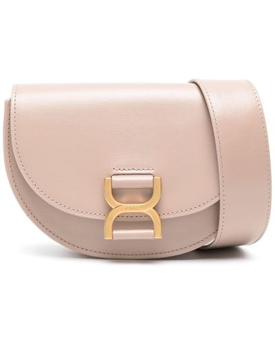 Chloé Neutral Marcie Leather Mini Bag - Women's - Calf Leather/lambskin - Pink