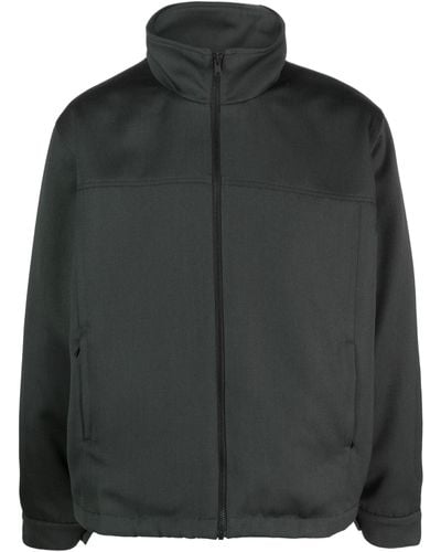 GR10K Grey High-neck Zip-up Wool Jacket - Men's - Wool/polyester - Black