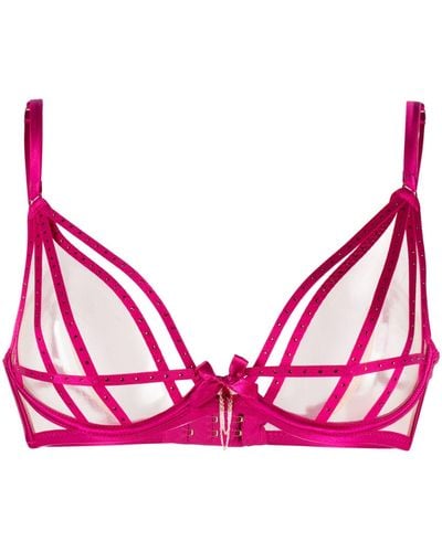 Agent Provocateur Rubi Crystal Underwired Bra - Pink