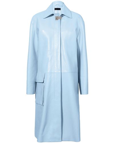 Proenza Schouler Billie Lacquered Leather Coat - Blue